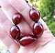 Antique Faturan Cherry Amber Bakelite Beads Damrari/veins 24.5 Grams