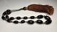 Antique Faturan Cherry Amber Bakelite Beads Necklace Marbled