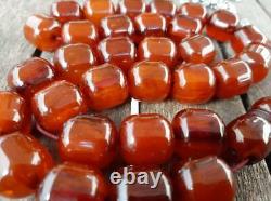Antique Faturan Cherry Amber Bakelite Islamic Tesbih Misbaha Prayer Beads 134gr