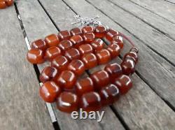 Antique Faturan Cherry Amber Bakelite Islamic Tesbih Misbaha Prayer Beads 134gr