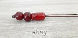 Antique Faturan Cherry Amber Bakelite Rosary/Tesbih Beads 81 Grams