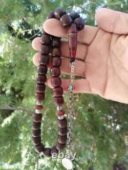 Antique Faturan Garmany Cherry Amber Bakelite Genuine Prayer Beads