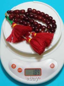 Antique Faturan Genuine Cherry Bakelite Amber Islamic Prayer Beads