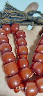 Antique Faturan German solid cherry amber bakelite ottoman 86GR