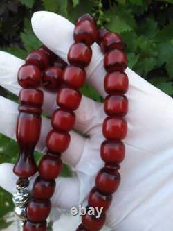 Antique Faturan Ottoman Cherry Amber Bakelite Genuine Islamic Prayer Beads