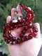 Antique Faturan Red Transparent Cherry Amber Bakelite Genuine Germany Beads