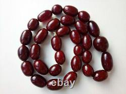 Antique Faturana Cherry Amber Bakelite Large Beads 147 grams