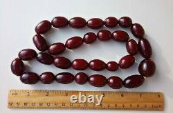 Antique Faturana Cherry Amber Bakelite Large Beads 147 grams