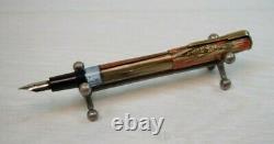 Antique Fountain Pen Piston Based CENTROPEN 140 1950's Celluloid Red Pearl Amber