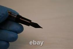 Antique Fountain Pen Piston Based CENTROPEN 140 1950's Celluloid Red Pearl Amber