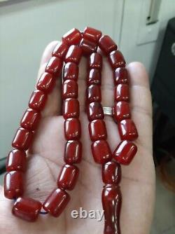 Antique Genuine faturan cherry amber prayer bead tasbih 62g