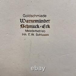 Antique German Amber Collar Silverplate ornate accents Original Box (CB4WW)