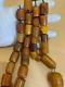 Antique German Cherry Amber Vines Damari Faturan Bakelite Big Prayer Beads 245 G