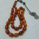 Antique German Faturan Bakelite Misky Veins Cherry Amber Prayer Beads 85gra