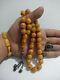 Antique German Faturan Bakelite Veins Damari Prayer Beads Necklace 80 Gram