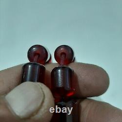 Antique German cherry amber bakelite Prayer beads 65 gr