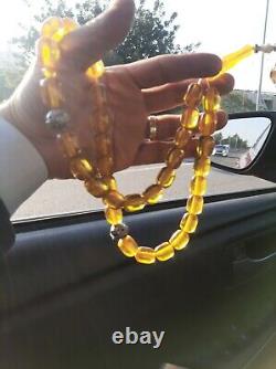 Antique German genuine Faturan bakelite cherry amber Prayer beads 120 gr