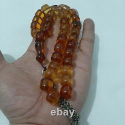 Antique German genuine Faturan bakelite cherry amber Prayer beads 70 gr