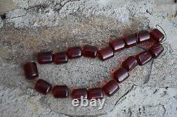 Antique Gros collier Necklace Cherry amber Bakelite 61 Grammes