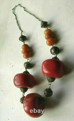 Antique Moroccan Berber Touareg Trade'amber' copal beads necklace