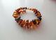 Antique Natural Amber Cherry Butterscotch Egg Yolk Wired Bracelet Any Size 19gr