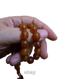Antique Natural Baltic Amber Prayer Beads 30g Islamic Rosary