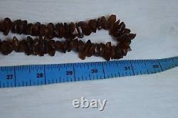 Antique Natural Dark Cherry Natural Baltic Amber Beads Bead Necklace 134 grams