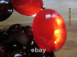 Antique Necklace Cherry Amber Bakelite Gradual Details Of Used