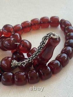 Antique Ottoman Cherry Amber Faturan Damari Prayer Beads