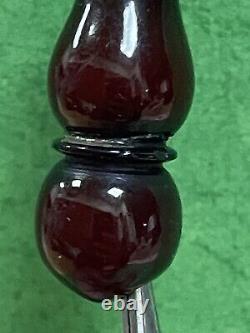 Antique Ottoman Damari Faturan cherry amber bakelite islamic prayer Master Bead