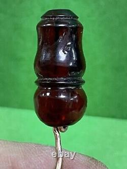 Antique Ottoman Damari Faturan cherry amber bakelite islamic prayer Master Bead