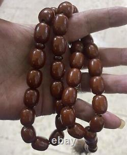 Antique Ottoman Damari Faturan cherry amber bakelite islamic prayer beads