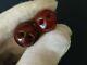 Antique Ottoman Red Cherry Amber Bakelite Faturan Beads Imams Spiral Damari