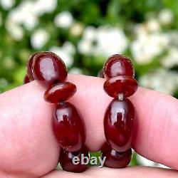 Antique Rare Faturan Red Cherry Amber Bakelite Rosary 34gr Germany