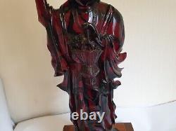 Antique Red Cherry Amber Bakelite Faturan Old Big Statue For Beads Unique 2