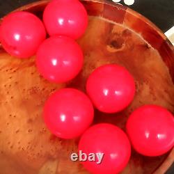 Antique Red Cherry Amber Catalin Bakelite Phenolic Resin 7 Balls 798 Gram