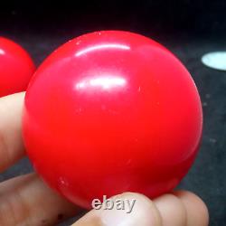 Antique Red Cherry Amber Catalin Bakelite Phenolic Resin 7 Balls 798 Gram