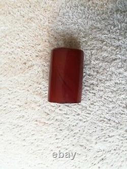 Antique Red Cherry Amber Faturan Bakelite Bead 12 g