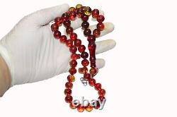 Antique Rosary Faturan German Genuine Amber Bakelite 45