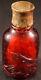 Antique Sculpted Snuff Bottle Genuine Cherry Amber With Nice Frog