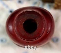 Antique Sculpted Snuff Bottle Genuine Cherry Amber with Nice Frog