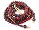 Antique Tibetan Prayer Beads Carved Cherry Amber Round Beads Withwooden Counters