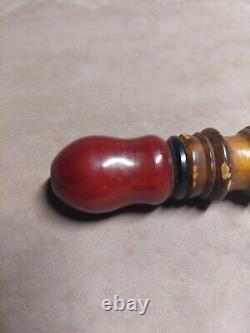 Antique Turkish Ottoman Cigarette Holder Cherry Amber Faturan Hookah Mouthpiece