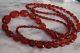 Antique Victorian Amber Necklace Opera Length Genuine Faceted Beads Cherry 60