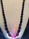 Antique Victorian Faceted Cherry Amber Beaded Necklace