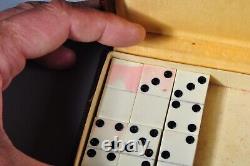 Antique Vintage Antique Vintage Domino Game Cherry Amber Bakelite Domino Game Set