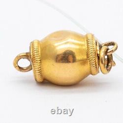 Antique Vintage Victorian Art Deco 9ct Gold Cherry Amber Bakelite Necklace Clasp
