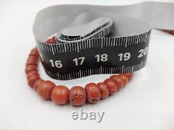 Antique beads from coral, Coral beads, Mediterranean coral, Vintage coral