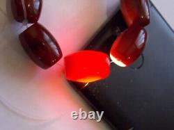 Antique cherry amber Bakelite prayer rosary Simichrome tested bakalit