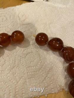 Antique cherry amber bakelite necklace